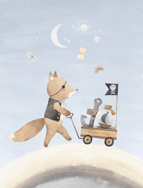 Papier peint Renard pirate