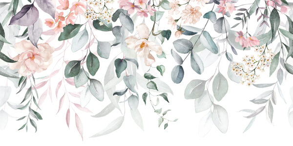 Papier peint Fleurs romantiques