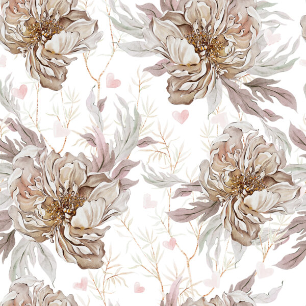 Papier peint Pivoines romantiques