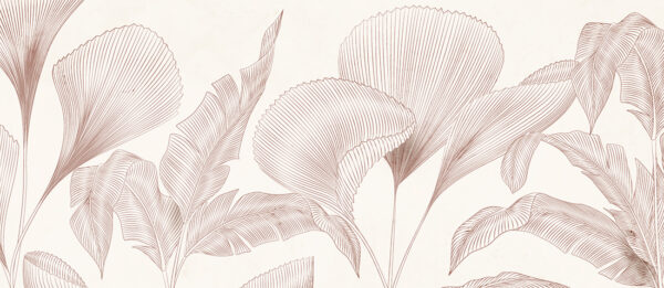 Papier peint Contours des feuilles