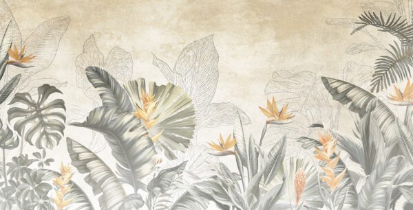 Papier peint Fleurs du paradis