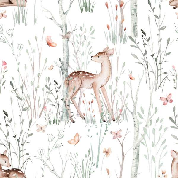 Papier peint Un cerf parmi les herbes