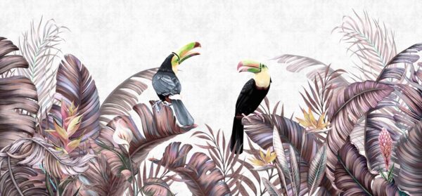 Papier peint Oiseaux exotiques parmi les vignes – Image 23