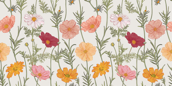 Papier peint Fleurs idylliques