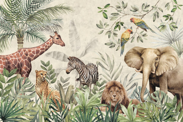 Papier peint Animaux de la jungle