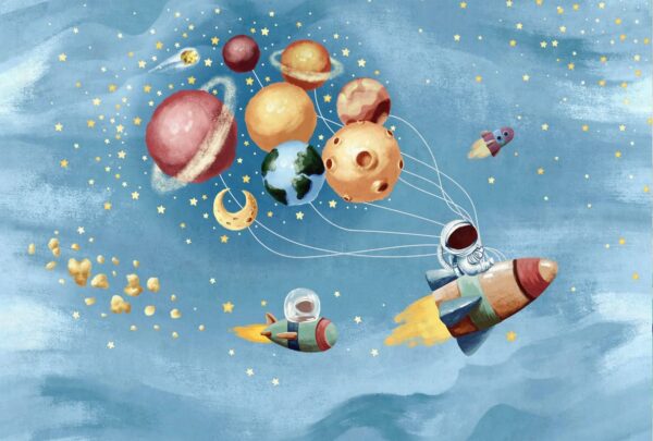 Papier peint Petit astronaute conquérant
