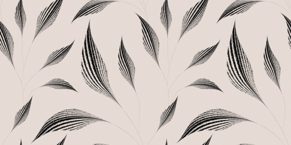 Papier peint Feuilles touchées par le pinceau