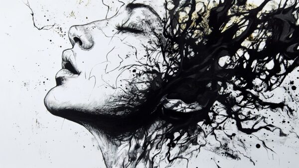 Papier peint Le visage dans l'expression artistique