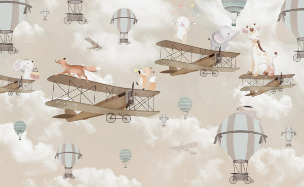Papier peint Du plaisir dans les nuages