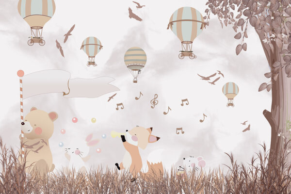 Papier peint Animaux musicaux
