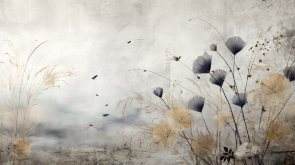 Papier peint Fleurs dans le vent