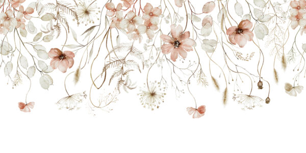 Papier peint Fleurs romantiques
