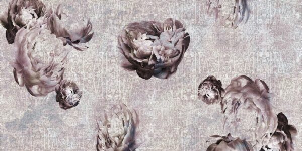 Papier peint Pivoines incolores