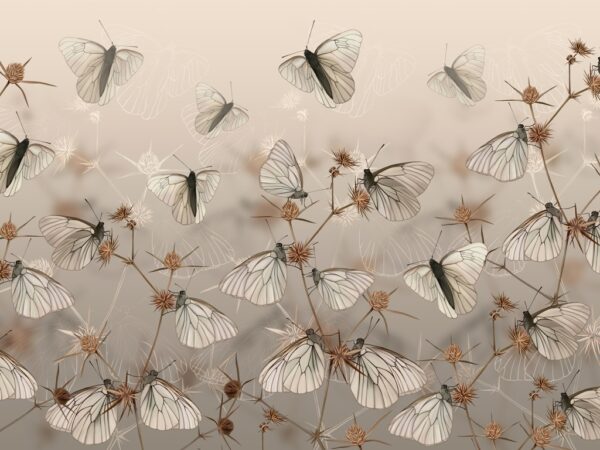 Papier peint Papillons blancs