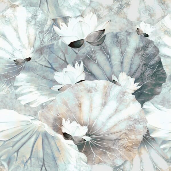 Papier peint Nénuphars blancs
