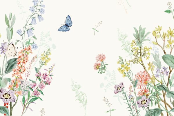Papier peint Papillon bleu