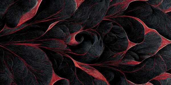 Papier peint Rouge en noir