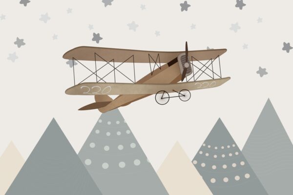 Papier peint Vol antique dans les montagnes
