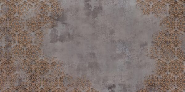 Papier peint Mosaïque géométrique sur béton