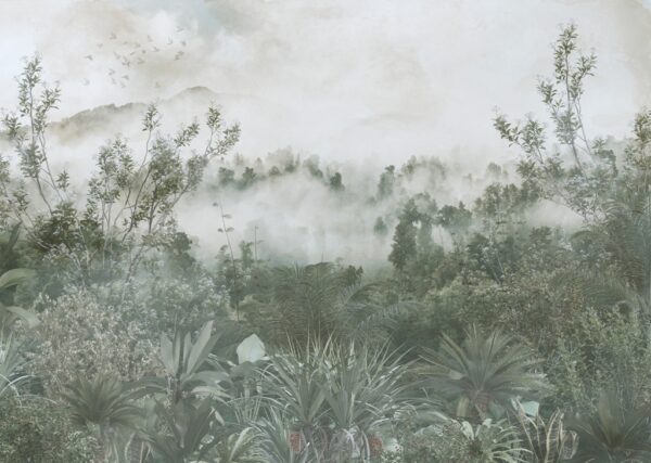 Papier peint Une montagne dans la brousse tropicale