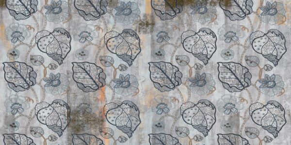 Papier peint Feuilles décoratives grenat