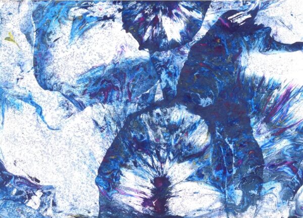 Papier peint Vagues bleu marine