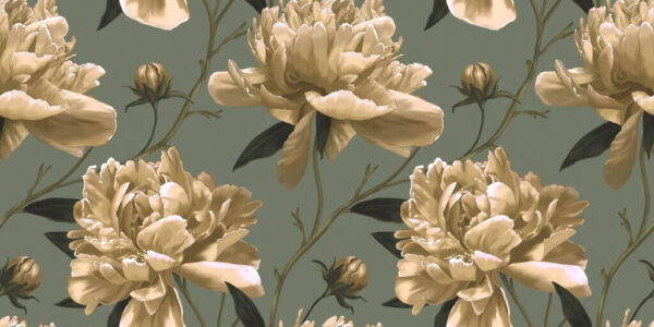 Papier peint Pivoines lumineuses