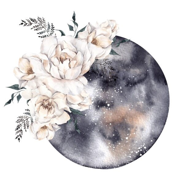 Papier peint Fleurs sur la lune