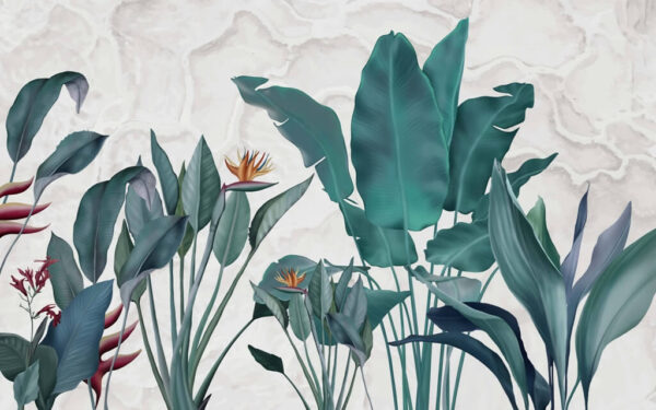 Papier peint Fleurs de Strelitzia