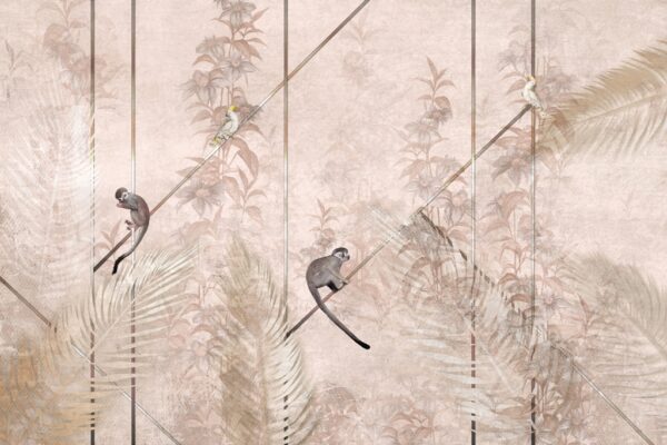 Papier peint Singes en motifs