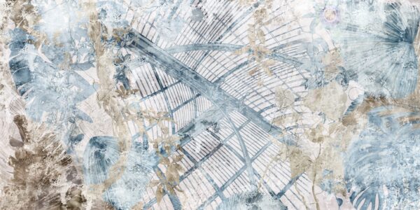 Papier peint Entrelacs bleus