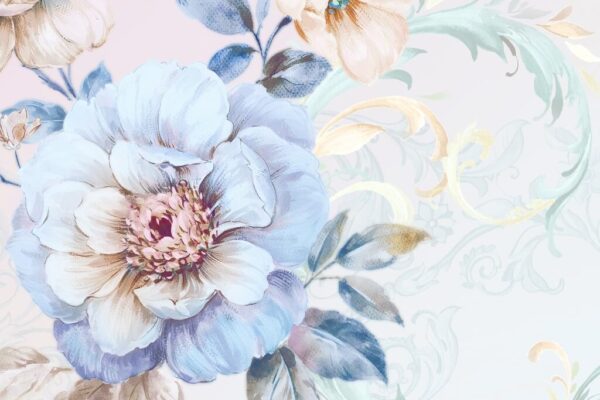 Papier peint Fleur bleue