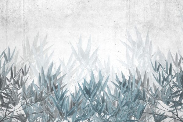 Papier peint Mer bleue des plantes