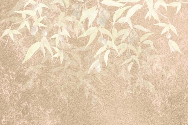 Papier peint Feuilles floues sur le mur