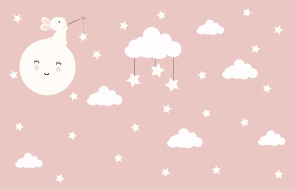 Papier peint Ciel rose