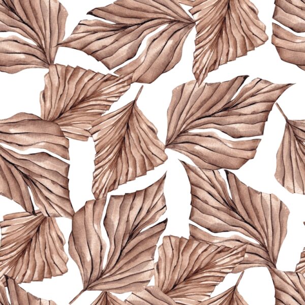 Papier peint Mur de feuilles brunes