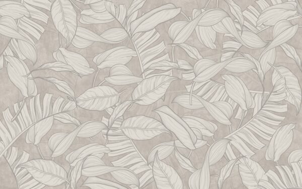 Papier peint Mur de feuilles brillantes