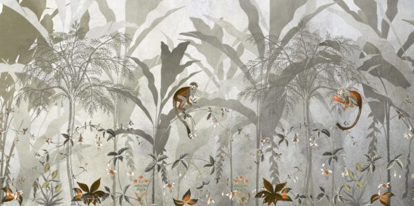 Papier peint Jungle grise