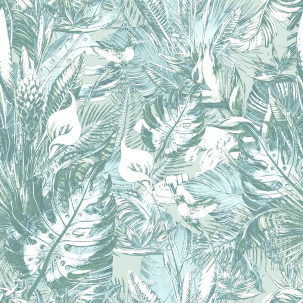 Papier peint Vert tropical