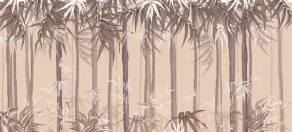Papier peint Forêt tropicale aux couleurs chaudes