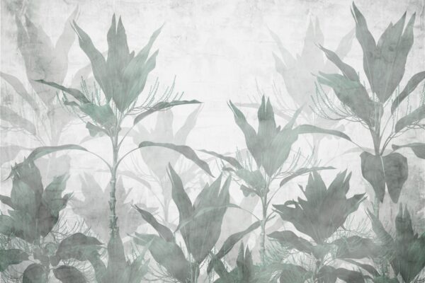 Papier peint Dans le fourré d'herbes sauvages