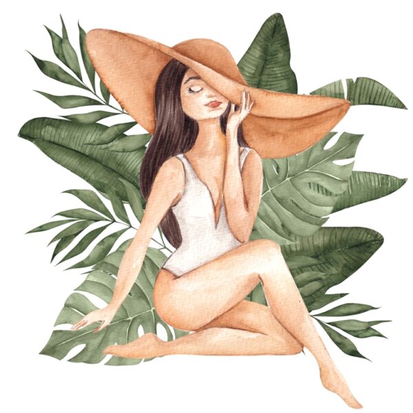 Papier peint Fille de vacances
