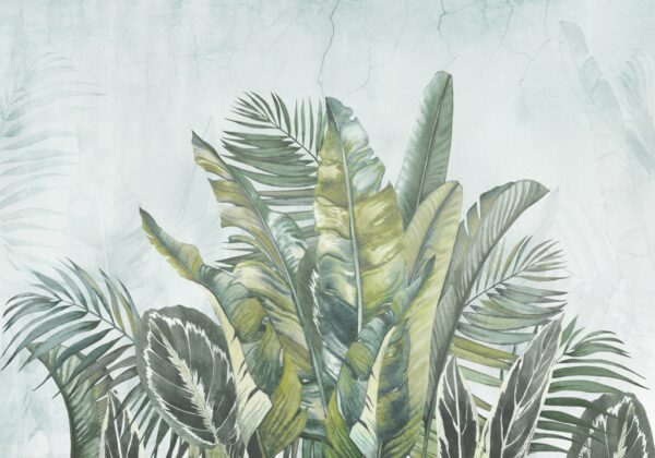Papier peint Feuille de palmier verte