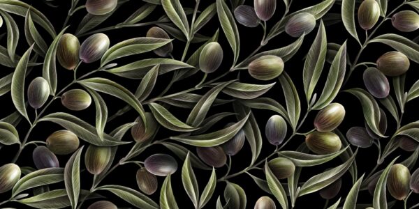 Papier peint Olives vertes