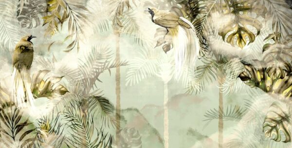 Papier peint Jungle dorée