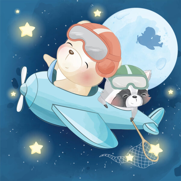 Papier peint Ours pilote