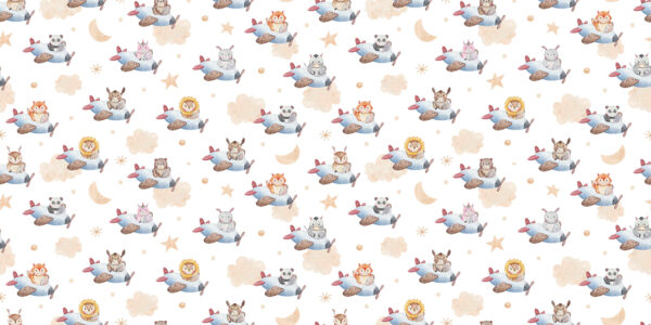 Papier peint Avions animaux