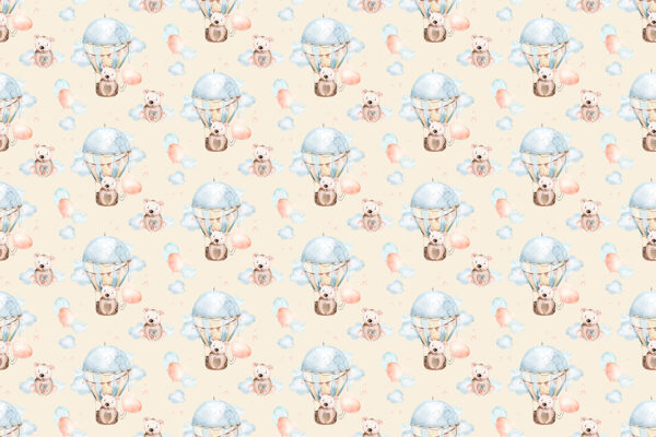Papier peint Ours en peluche dans un ballon
