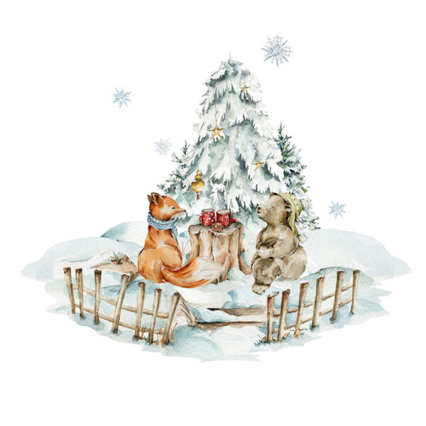 Papier peint Au sapin de Noël