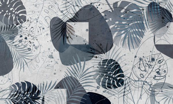 Papier peint Feuilles exotiques